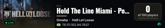 Hold The Line Miami - Powered by Caveiras live status badge