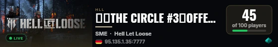 ③︱THE CIRCLE #3︱OFFENSIVE︱LVL 25+ 12:00–22:00 CEST︱ live status badge