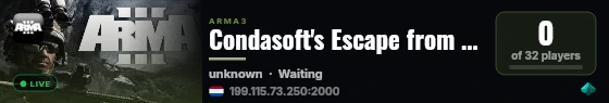 Arma 3 Server live status badge