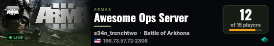 Awesome Ops Server live status badge