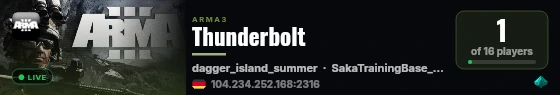 Thunderbolt live status badge