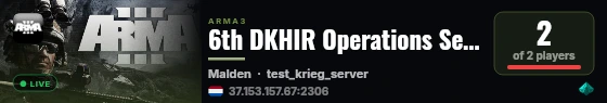 6th DKHIR Operations Server live status badge