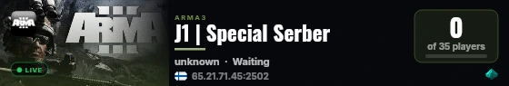 J1 | Special Serber live status badge