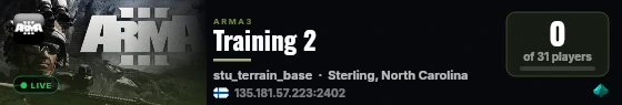 Training 2 live status badge