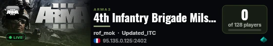 4th Infantry Brigade Milsim | 4thib.co.uk | Training Server live status badge