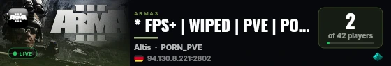 * FPS+ | WIPED | PVE | PORN EXILE | PVE | Full Military | Perks live status badge