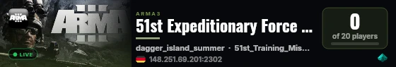 51st Expeditionary Force | Main Server live status badge