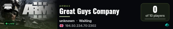 Great Guys Company live status badge