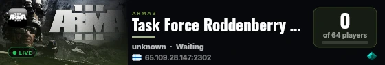 Task Force Roddenberry [Main] live status badge