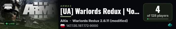 [UA] Warlords Redux | Чорна Рада live status badge
