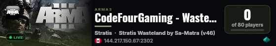 CodeFourGaming - Wasteland by Sa-Matra live status badge