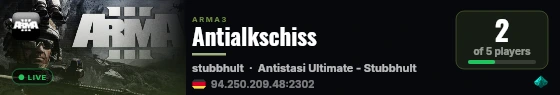 Antialkschiss live status badge