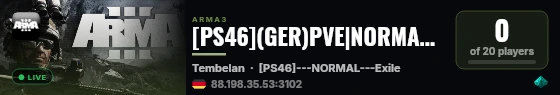 [PS46](GER)PVE|NORMAL|64Bit|100k|Veh.Tuning|Roam.AI|VECTOR|&mor live status badge