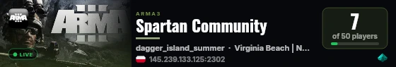 Spartan Community live status badge