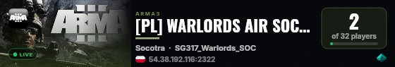 [PL] WARLORDS AIR SOCOTRA | StrefaGier.com.pl #3 | MODDED live status badge