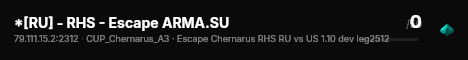 *[RU] - RHS - Escape ARMA.SU live status badge