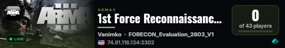 1st Force Reconnaissance Company | Training live status badge