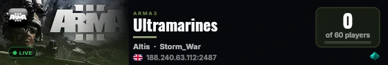 Ultramarines live status badge