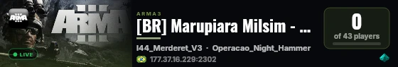 [BR] Marupiara Milsim - discord.gg/kgs6a9Jkgt live status badge
