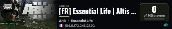 [FR] Essential Life | Altis Life | 50K START live status badge