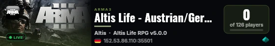 Altis Life - Austrian/German Community [AGR] live status badge