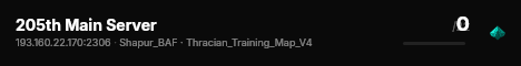 205th Main Server live status badge