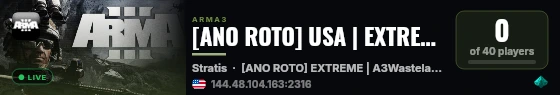 [ANO ROTO] USA | EXTREME CUSTOM AI | STRATIS | ALL WEAPONS/VEHI live status badge