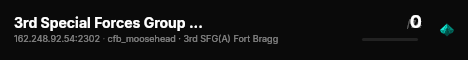 3rd Special Forces Group (A) Main Training Server live status badge