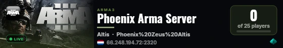 Phoenix Arma Server live status badge