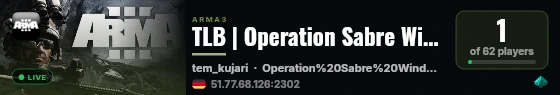 TLB | Operation Sabre Wind | Modpack: Operation Sabre Wind V1 live status badge