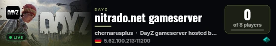 nitrado.net gameserver live status badge