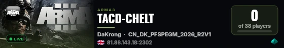 TACD-CHELT live status badge