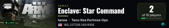 Enclave: Star Command live status badge