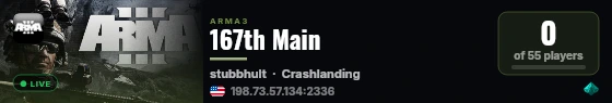 167th Main live status badge