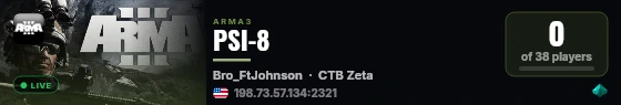 PSI-8 live status badge