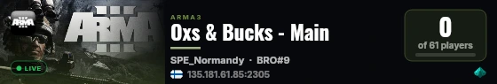 Oxs & Bucks - Main live status badge