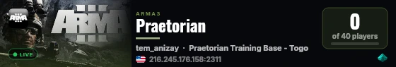 Praetorian live status badge