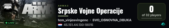 Srpske Vojne Operacije live status badge