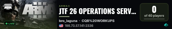 JTF 26 OPERATIONS SERVER live status badge