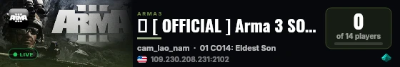 � [ OFFICIAL ] Arma 3 SOG Campaign USe 01 live status badge