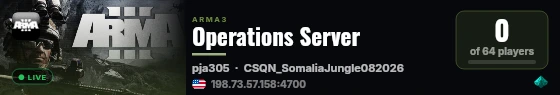 Operations Server live status badge