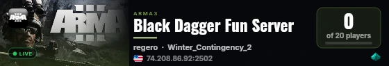 Black Dagger Fun Server live status badge