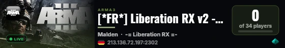 [*FR*] Liberation RX v2 - Malden - NATO Light vs CSAT Urban live status badge