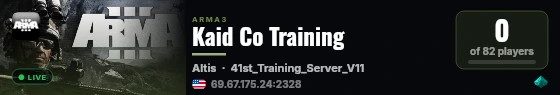 Kaid Co Training live status badge