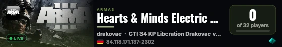 Hearts & Minds Electric bogaloo live status badge