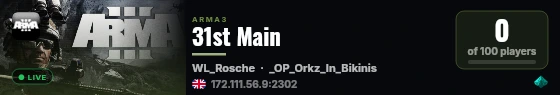31st Main live status badge