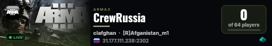 CrewRussia live status badge
