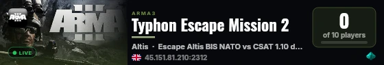 Typhon Escape Mission 2 live status badge
