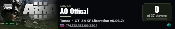 AO Offical live status badge