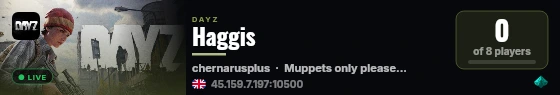 Haggis live status badge